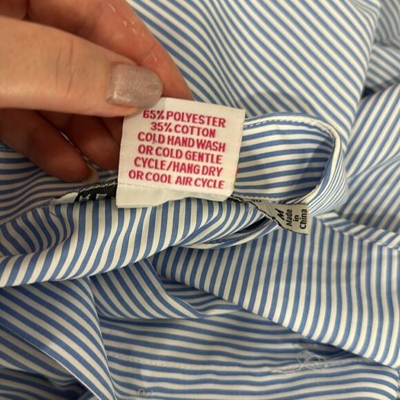 Gretchen Scott Button Front Cotton Blend Ruffle Cuff Shirt Size M And L - Picture 7 of 14